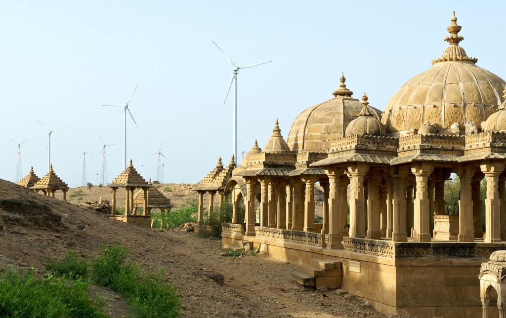 Renewable energy in India - Outside of Jaisalmer, Rajasthan.