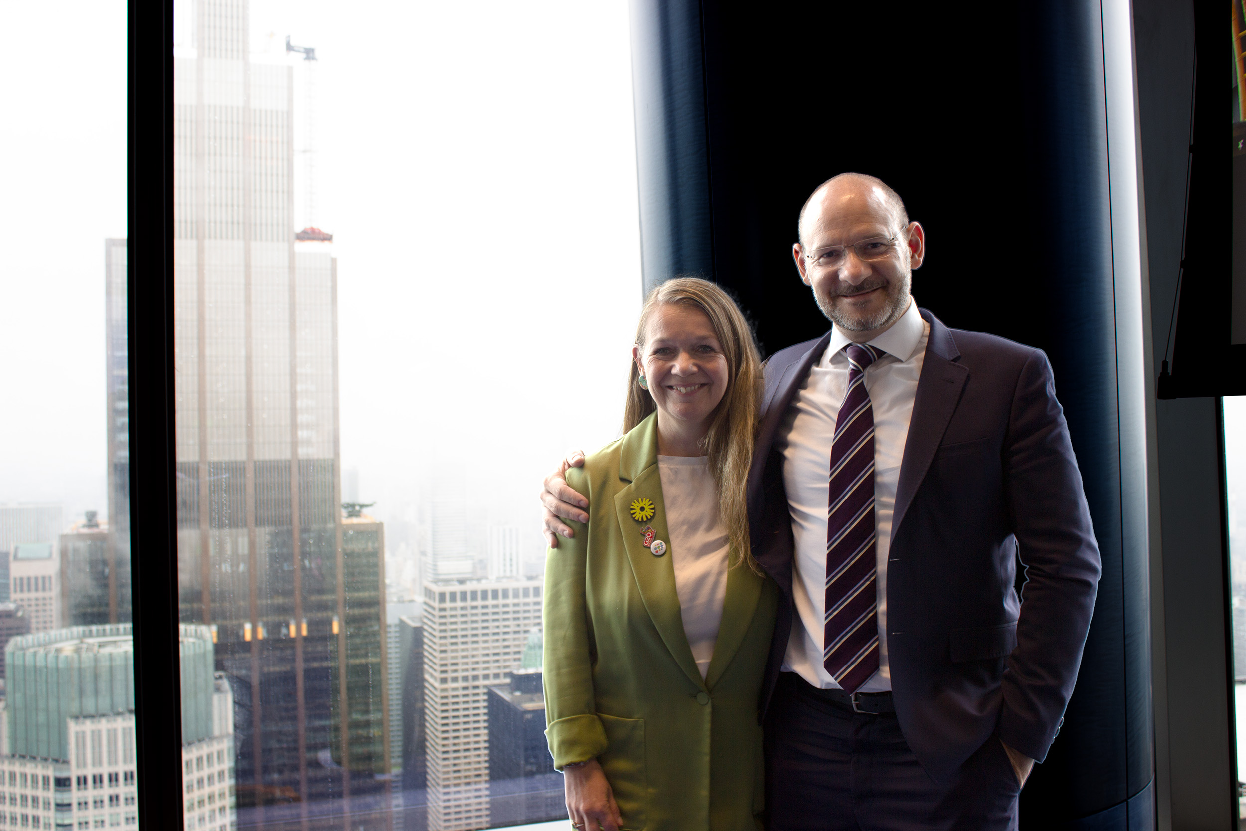 Barbara Buchner and Paul Bodnar at the 2024 Lab Summit during NY Climate Week.