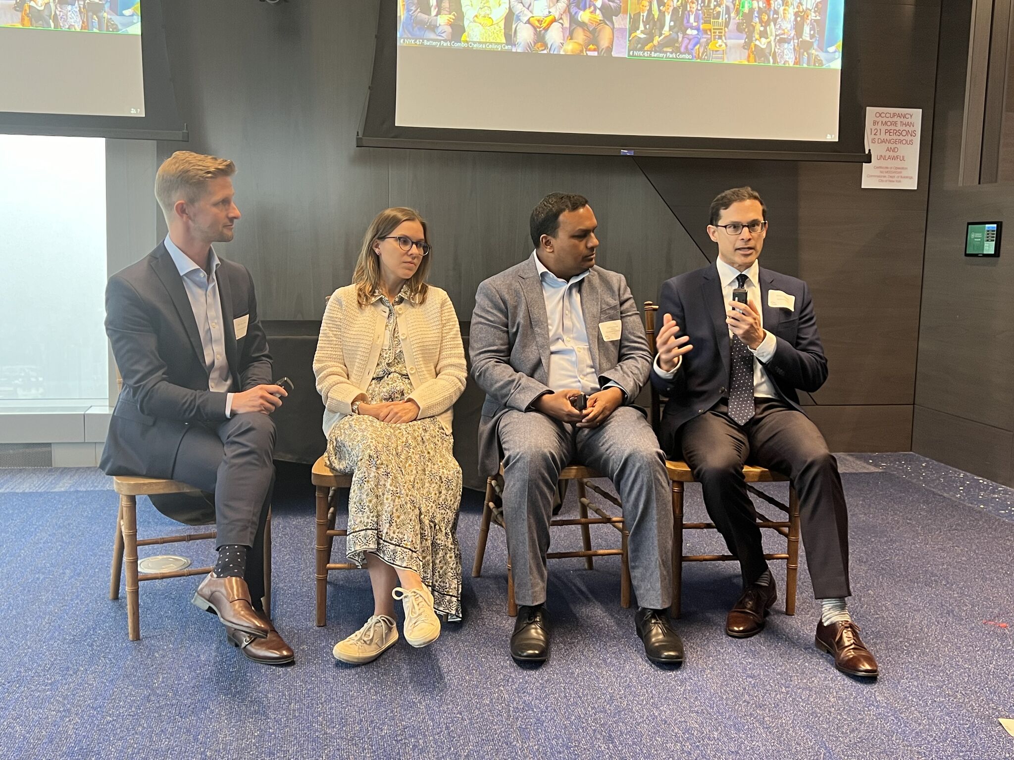 Ben Broché, Martha de Sá, Las Perera and Sanjay Wagle at the Lab Summit during New York Climate Week.