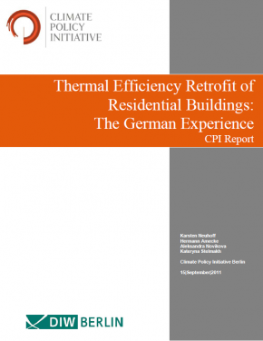 The German Energy Concept: Policies to Support the Thermal Retrofit of Buildings