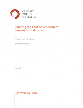 Limiting the Cost of Renewables – Lessons for California