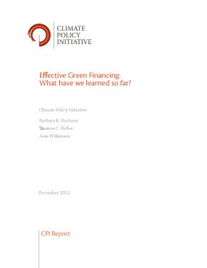 Effective Green Financing: What have we learned so far?