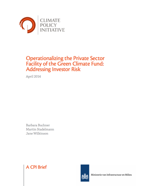 Operationalizing the Private Sector Facility of the Green Climate Fund: Addressing Investor Risk