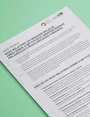 Novo relatório do senador Irajá Abreu sobre a MP 910/2019, mantém regras prejudiciais à regularização fundiária
